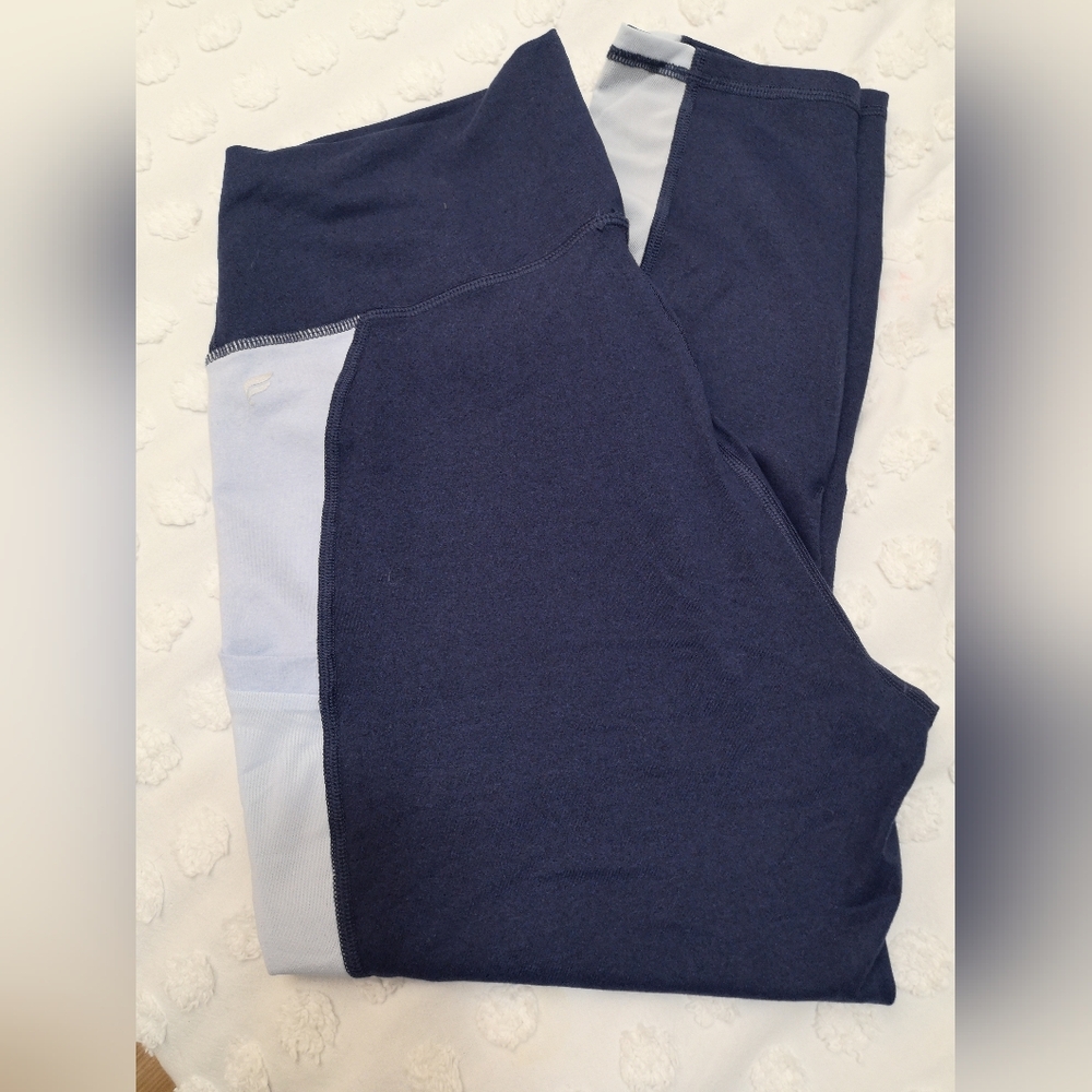 Fabletics XL Navy Colorblock Leggings
